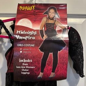 Midnight Vampira Halloween Costume, Children Size Medium (7-10)
